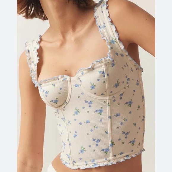 Urban Outfitters Floral Corset Top - Picture 1 of 4